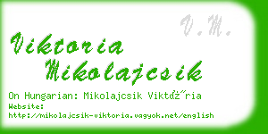 viktoria mikolajcsik business card